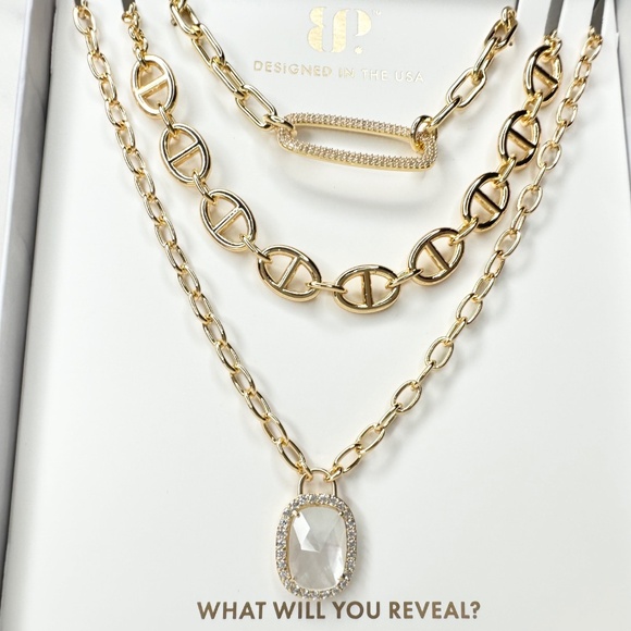 Bomb Party 2025 Luxe Layers Just Dazzle Me Necklace NK71023 NWT - Picture 2 of 4